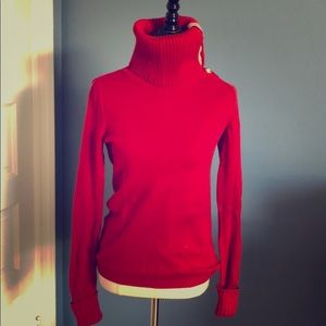 Banana Republic red turtleneck sweater